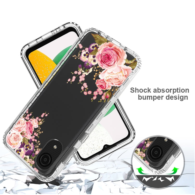 For Samsung Galaxy A03 Core PC+TPU Transparent Painted Phone Case