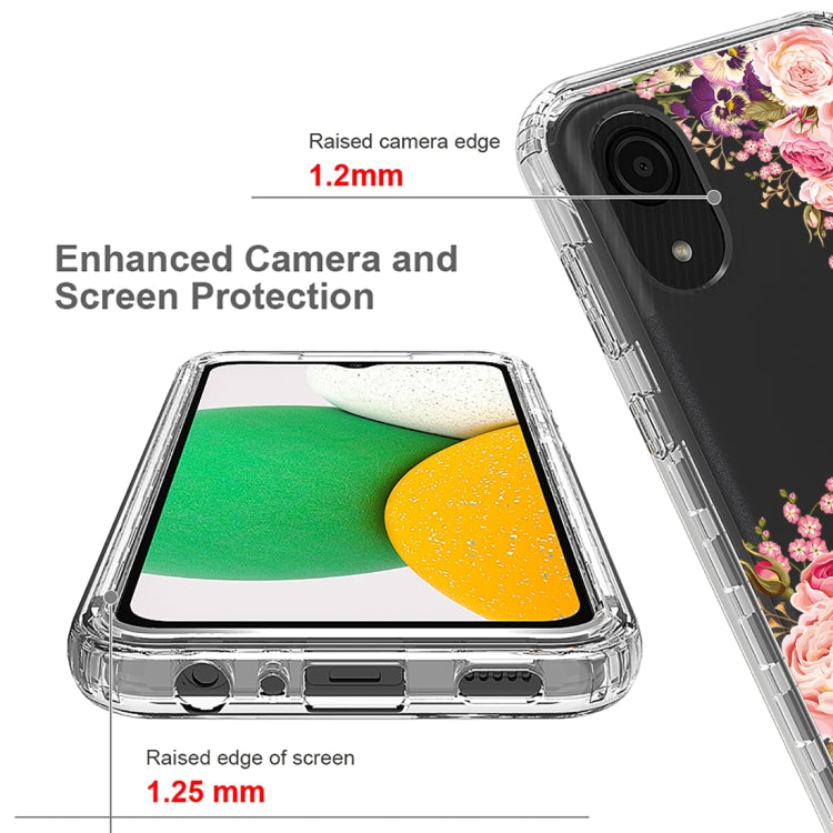 For Samsung Galaxy A03 Core PC+TPU Transparent Painted Phone Case