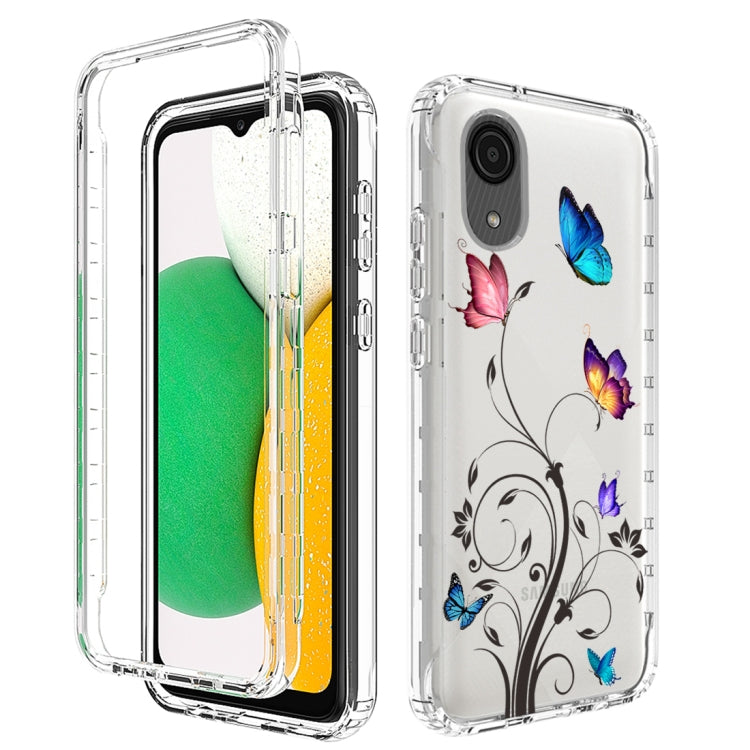 For Samsung Galaxy A03 Core PC+TPU Transparent Painted Phone Case