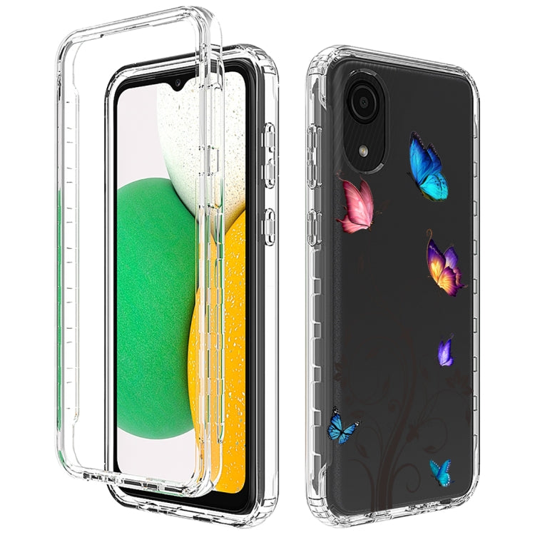 For Samsung Galaxy A03 Core PC+TPU Transparent Painted Phone Case