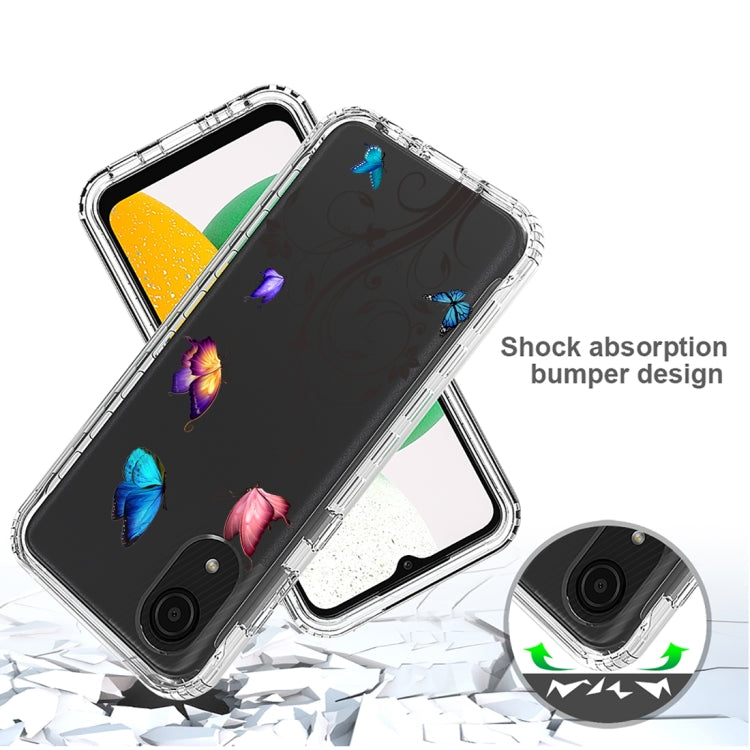 For Samsung Galaxy A03 Core PC+TPU Transparent Painted Phone Case
