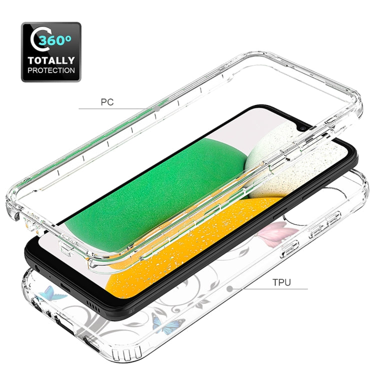 For Samsung Galaxy A03 Core PC+TPU Transparent Painted Phone Case