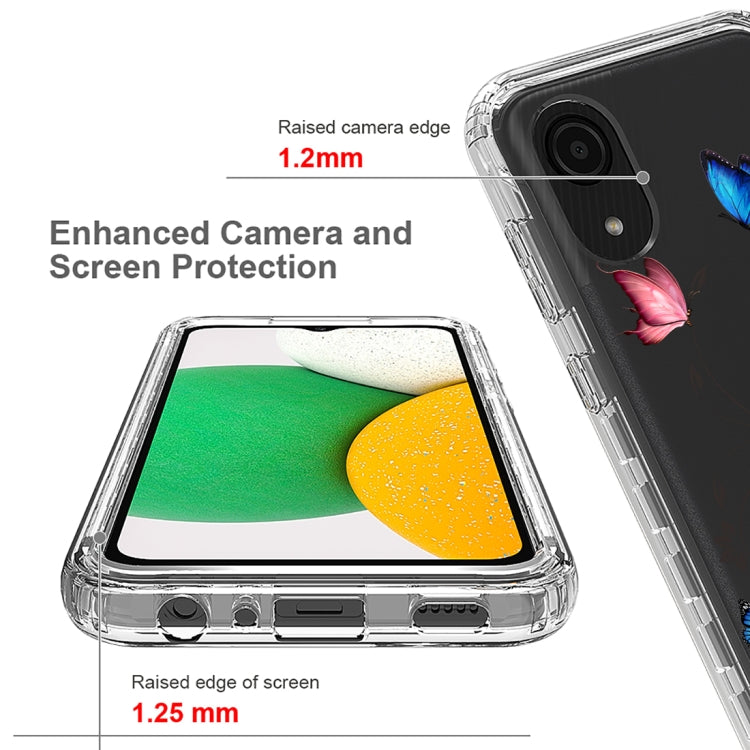 For Samsung Galaxy A03 Core PC+TPU Transparent Painted Phone Case