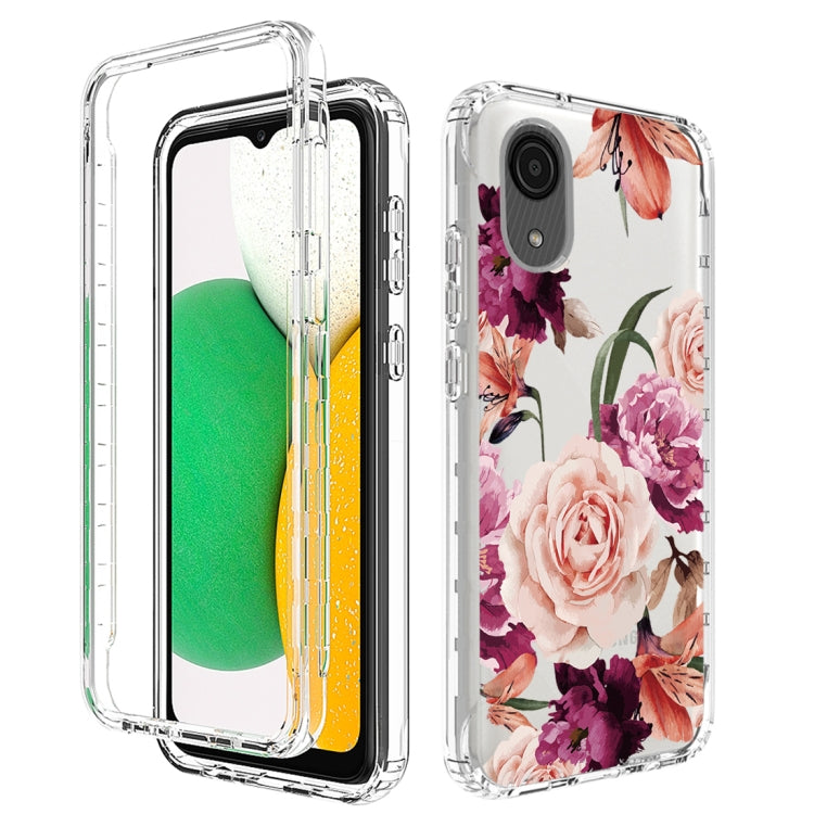 For Samsung Galaxy A03 Core PC+TPU Transparent Painted Phone Case