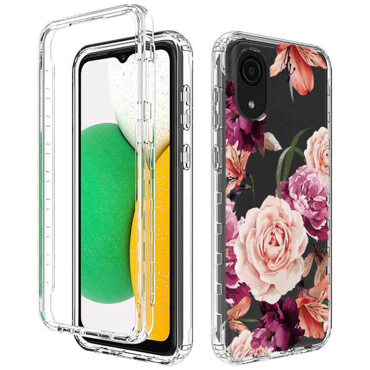 For Samsung Galaxy A03 Core PC+TPU Transparent Painted Phone Case