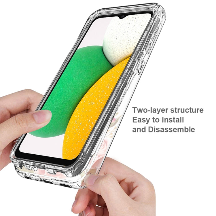 For Samsung Galaxy A03 Core PC+TPU Transparent Painted Phone Case