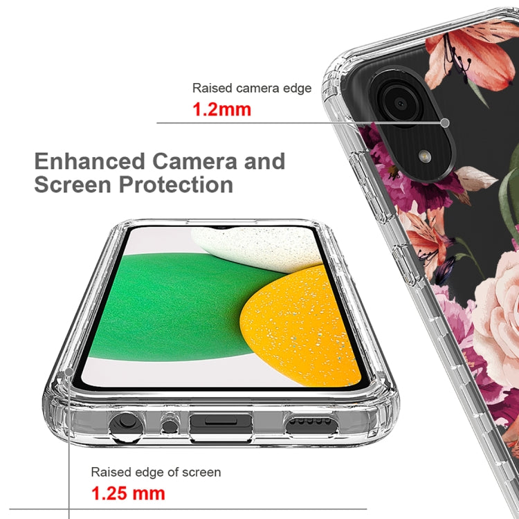 For Samsung Galaxy A03 Core PC+TPU Transparent Painted Phone Case