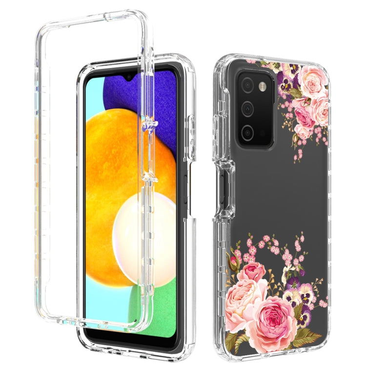 For Samsung Galaxy A03s 165.8mm PC+TPU Transparent Painted Phone Case
