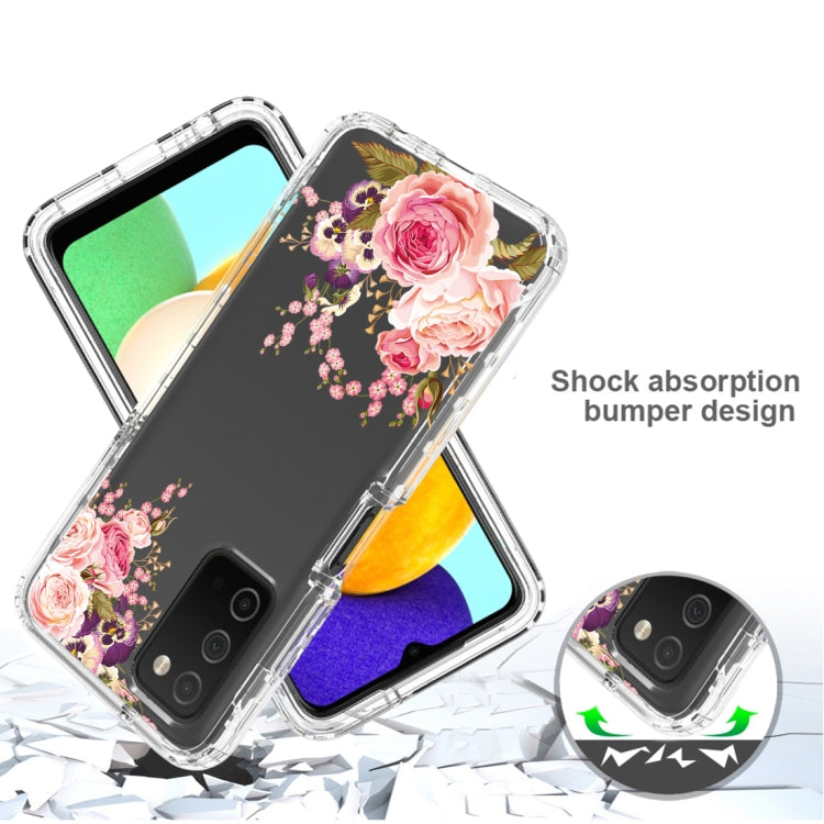 For Samsung Galaxy A03s 165.8mm PC+TPU Transparent Painted Phone Case