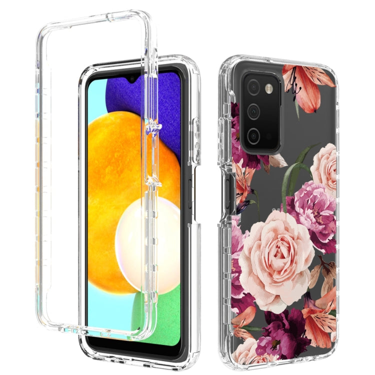 For Samsung Galaxy A03s 165.8mm PC+TPU Transparent Painted Phone Case
