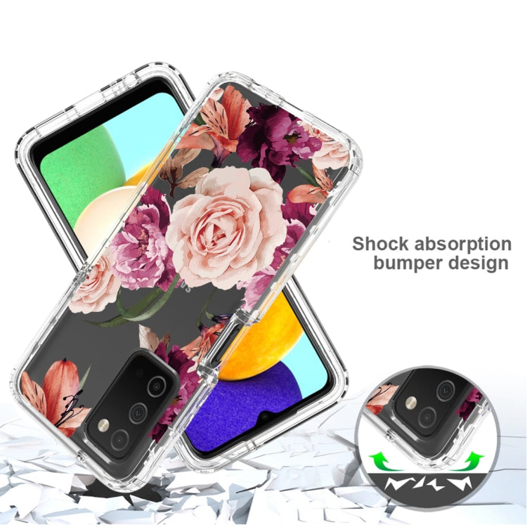 For Samsung Galaxy A03s 165.8mm PC+TPU Transparent Painted Phone Case