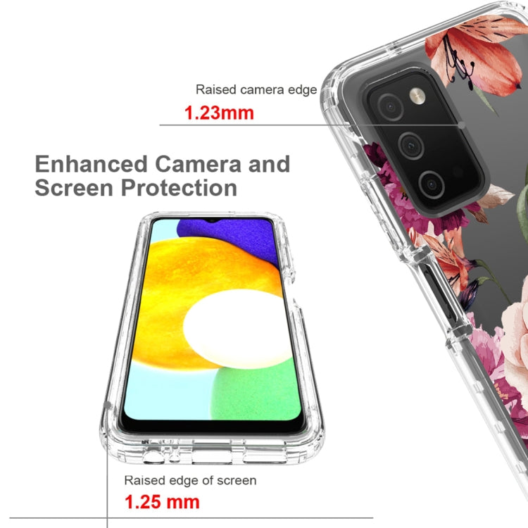 For Samsung Galaxy A03s 165.8mm PC+TPU Transparent Painted Phone Case