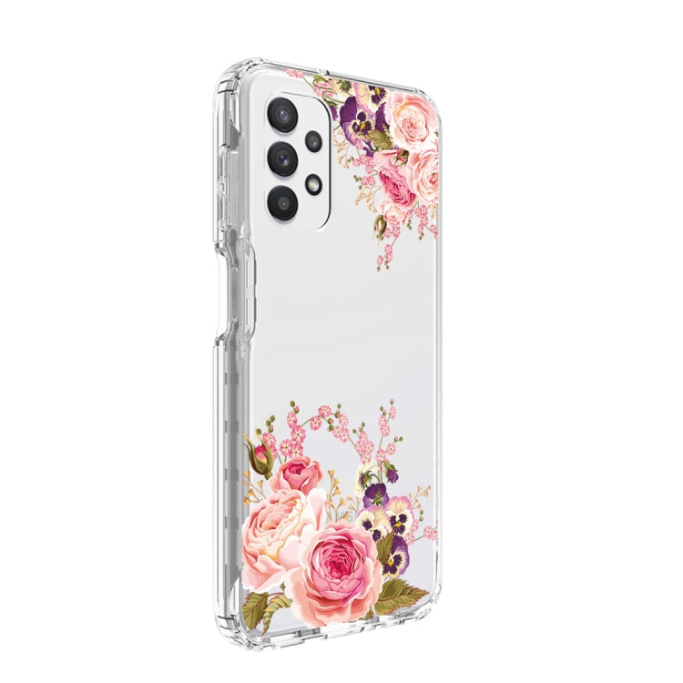 For Samsung Galaxy A13 4G PC+TPU Transparent Painted Phone Case