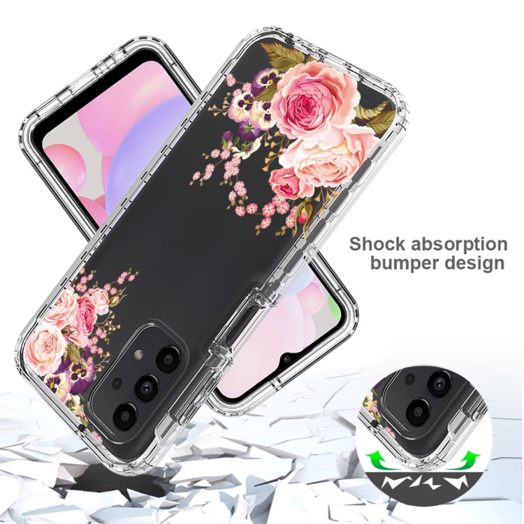 For Samsung Galaxy A13 4G PC+TPU Transparent Painted Phone Case