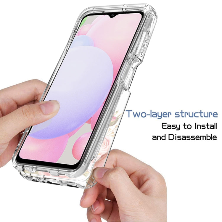 For Samsung Galaxy A13 4G PC+TPU Transparent Painted Phone Case