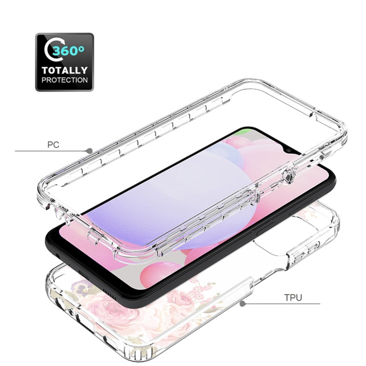 For Samsung Galaxy A13 4G PC+TPU Transparent Painted Phone Case