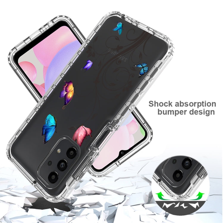 For Samsung Galaxy A13 4G PC+TPU Transparent Painted Phone Case