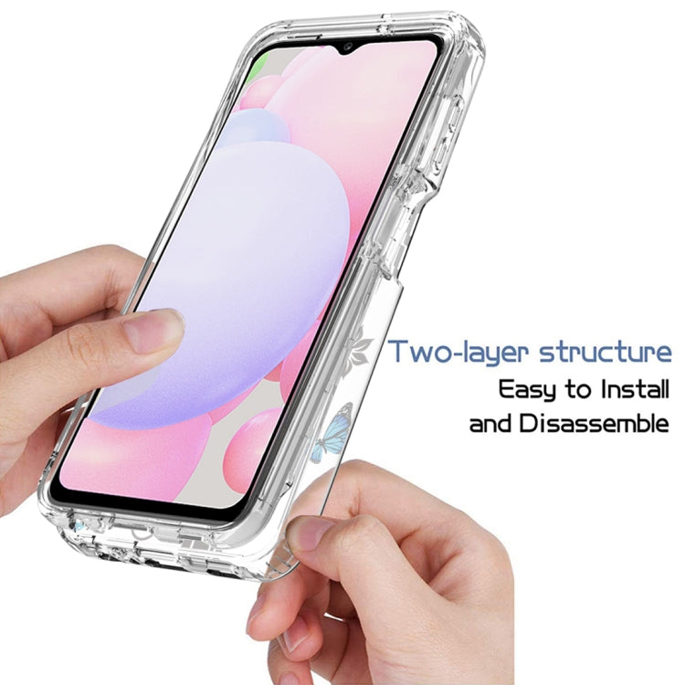 For Samsung Galaxy A13 4G PC+TPU Transparent Painted Phone Case