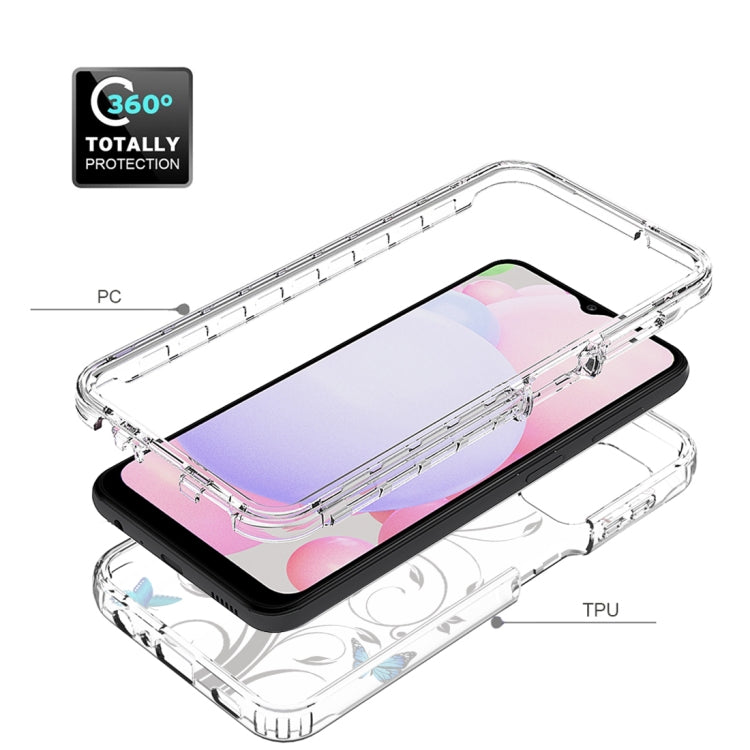 For Samsung Galaxy A13 4G PC+TPU Transparent Painted Phone Case