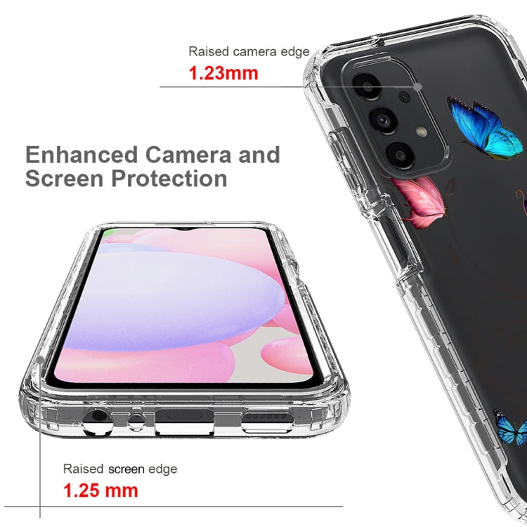 For Samsung Galaxy A13 4G PC+TPU Transparent Painted Phone Case