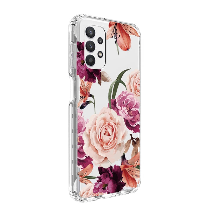 For Samsung Galaxy A13 4G PC+TPU Transparent Painted Phone Case