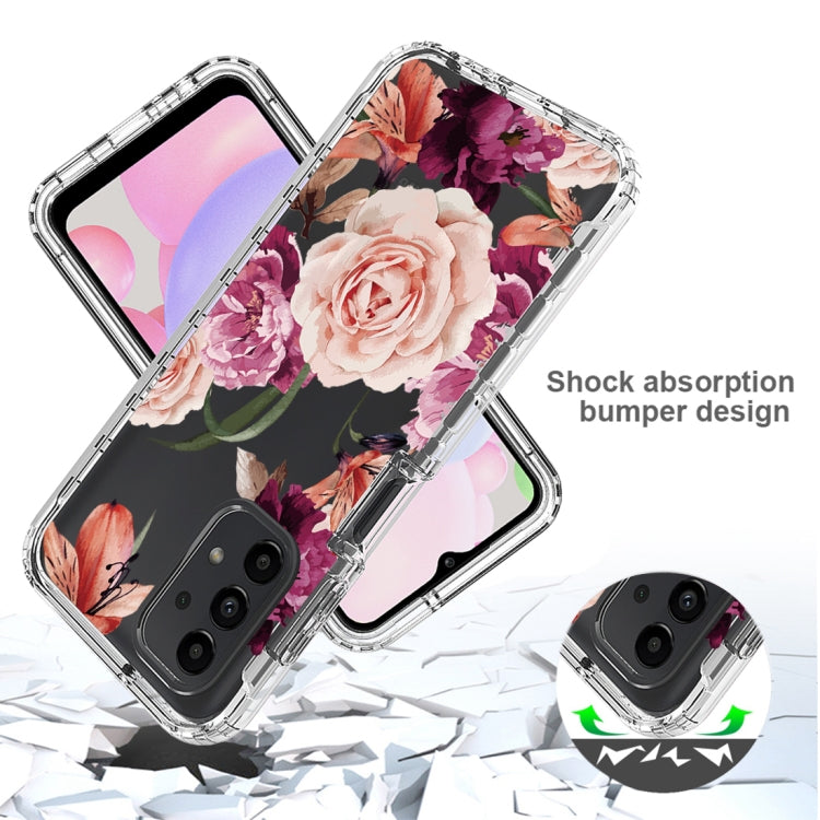 For Samsung Galaxy A13 4G PC+TPU Transparent Painted Phone Case
