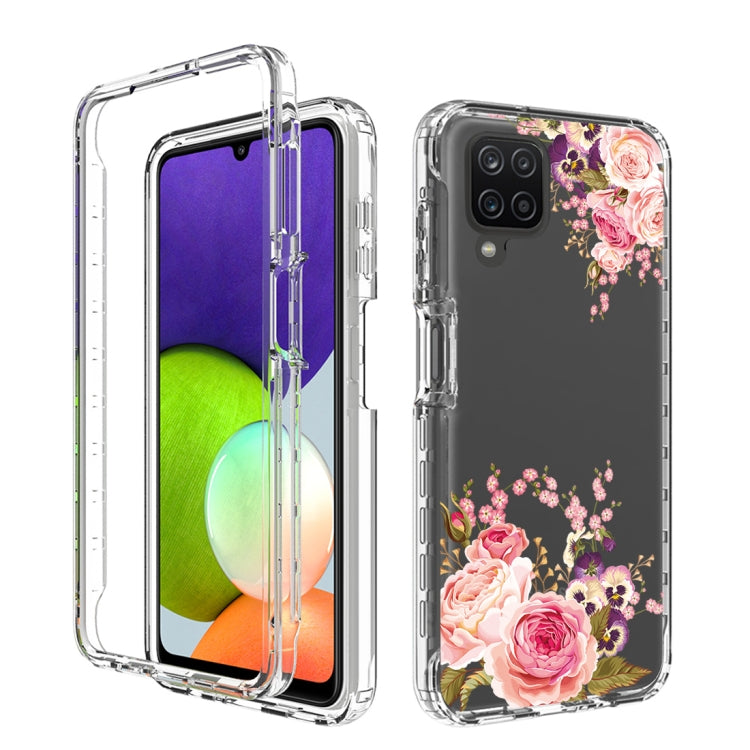 For Samsung Galaxy A22 4G PC+TPU Transparent Painted Phone Case