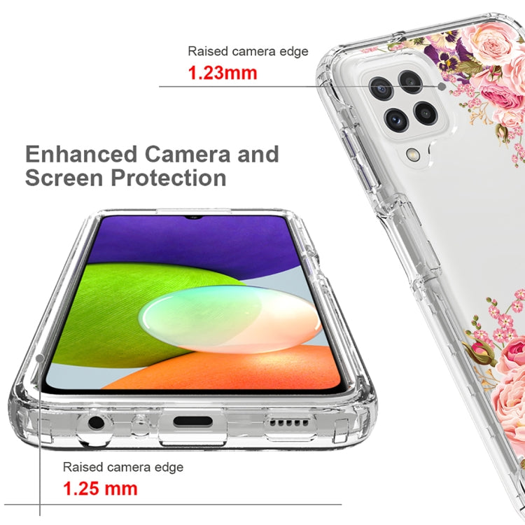 For Samsung Galaxy A22 4G PC+TPU Transparent Painted Phone Case
