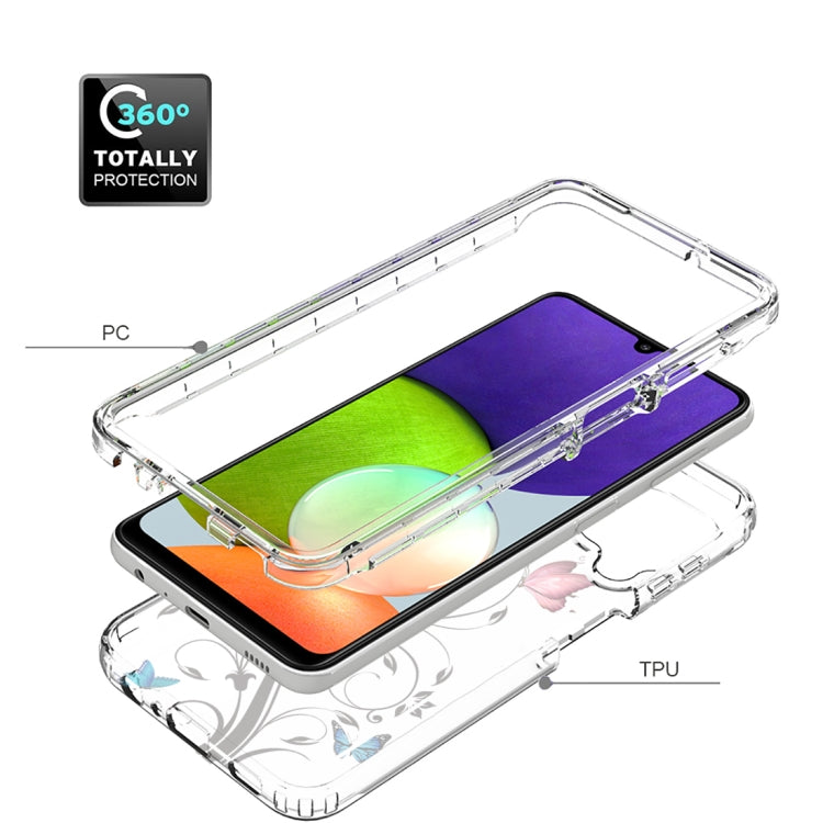 For Samsung Galaxy A22 4G PC+TPU Transparent Painted Phone Case