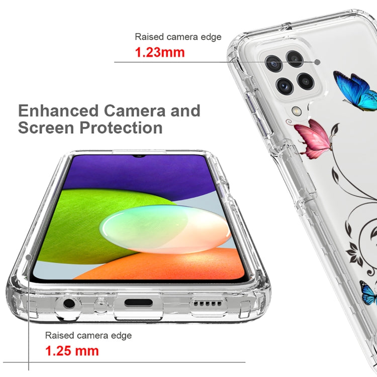 For Samsung Galaxy A22 4G PC+TPU Transparent Painted Phone Case