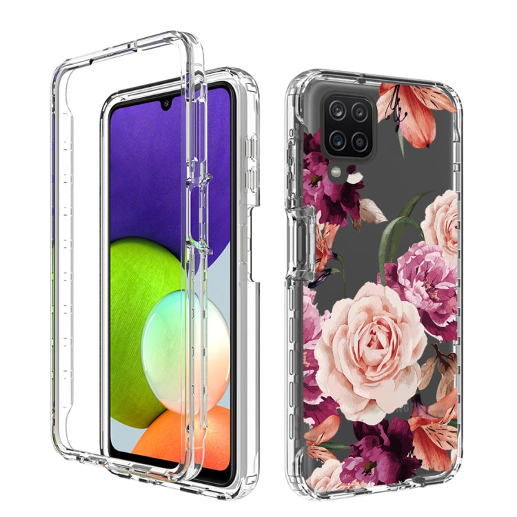 For Samsung Galaxy A22 4G PC+TPU Transparent Painted Phone Case
