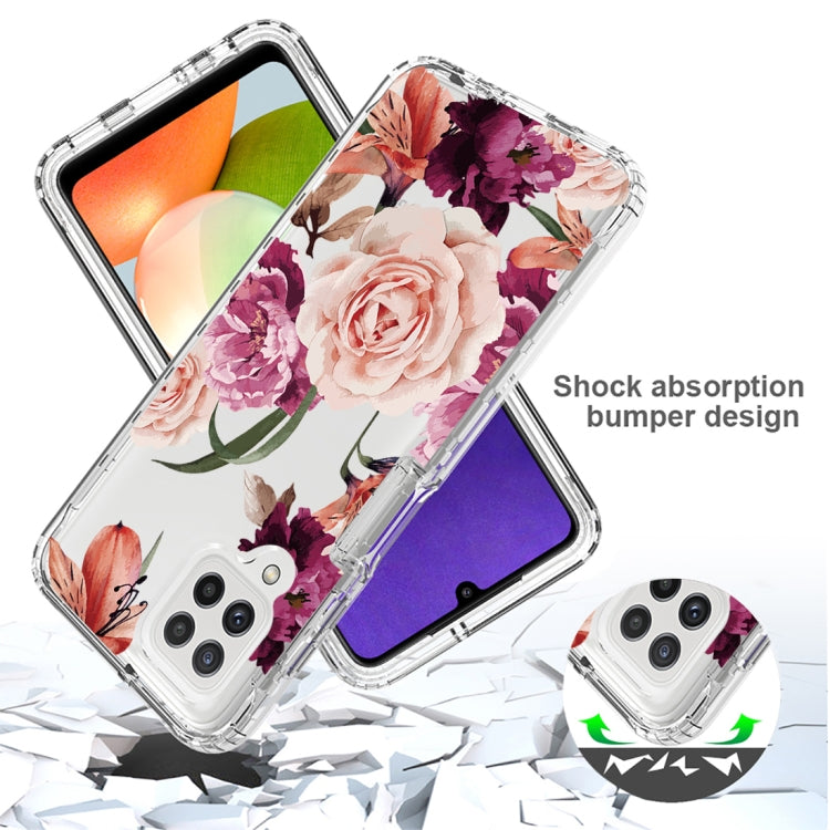 For Samsung Galaxy A22 4G PC+TPU Transparent Painted Phone Case
