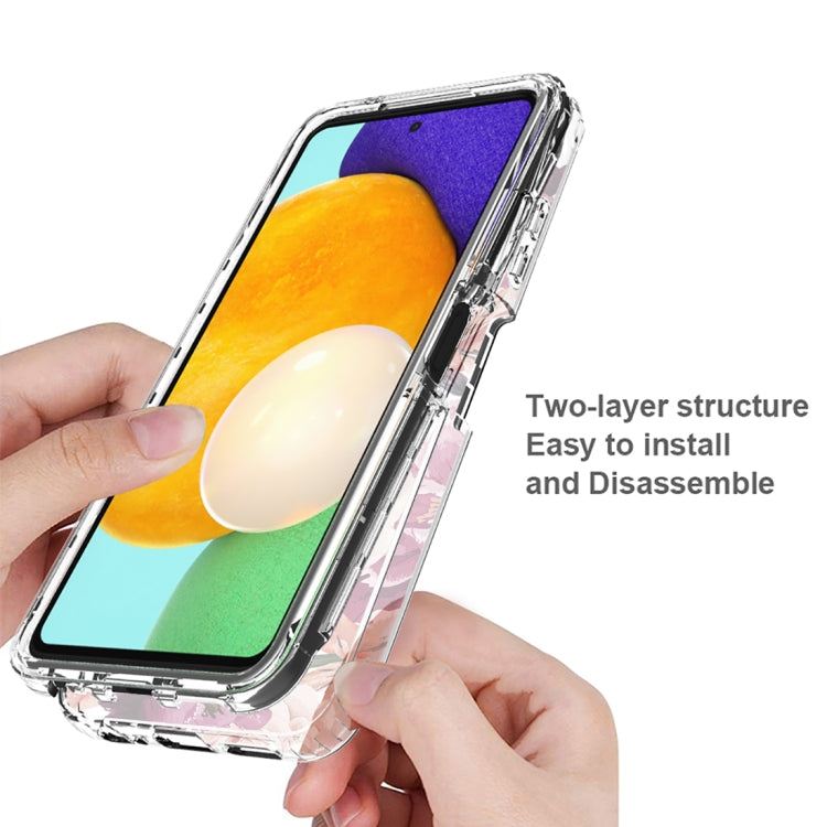For Samsung Galaxy A22 5G PC+TPU Transparent Painted Phone Case