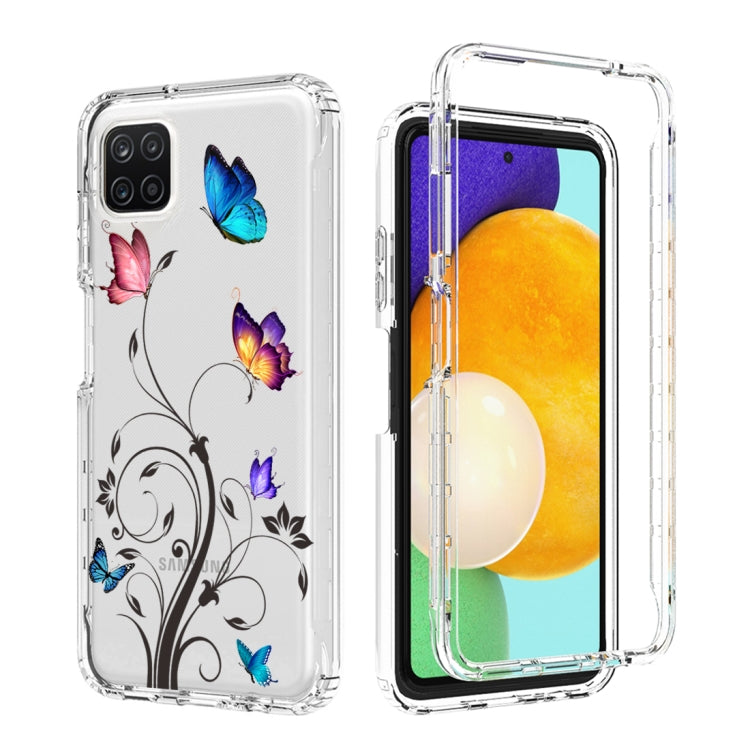 For Samsung Galaxy A22 5G PC+TPU Transparent Painted Phone Case