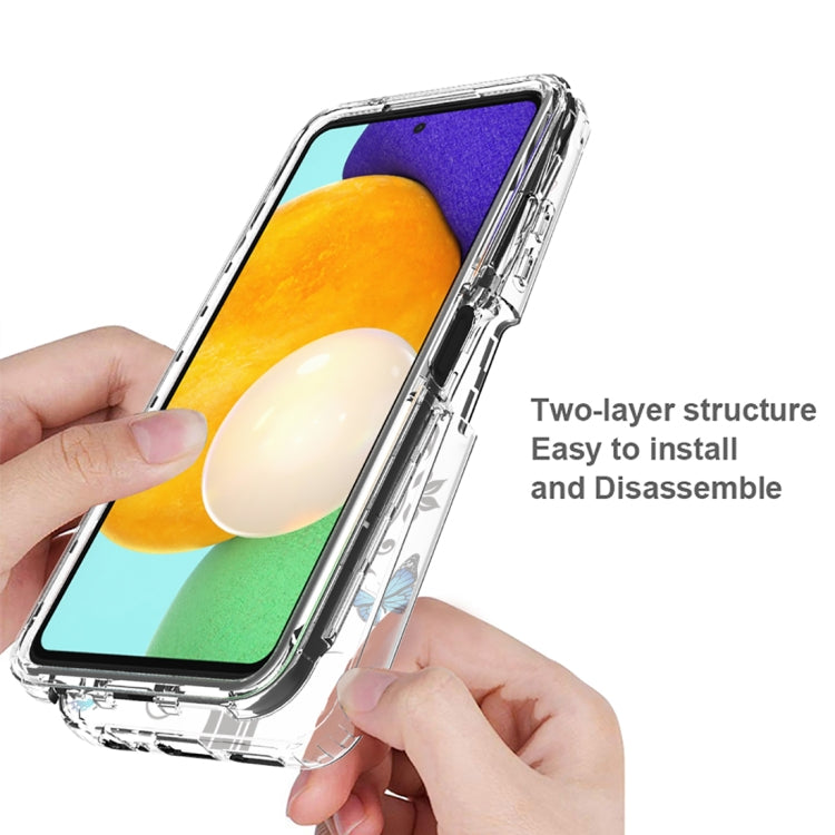 For Samsung Galaxy A22 5G PC+TPU Transparent Painted Phone Case