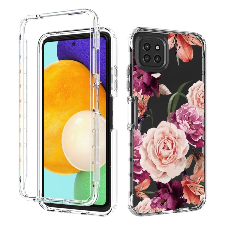 For Samsung Galaxy A22 5G PC+TPU Transparent Painted Phone Case