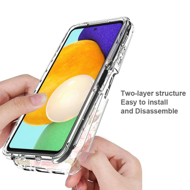 For Samsung Galaxy A22 5G PC+TPU Transparent Painted Phone Case