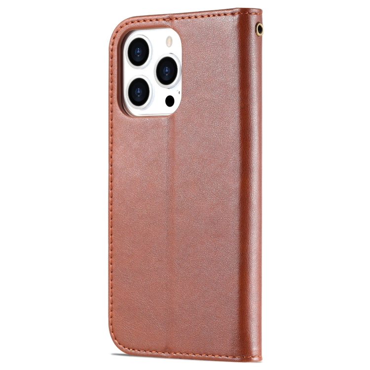 For iPhone 14 Pro AZNS Sheepskin Texture Horizontal Flip Leather Case