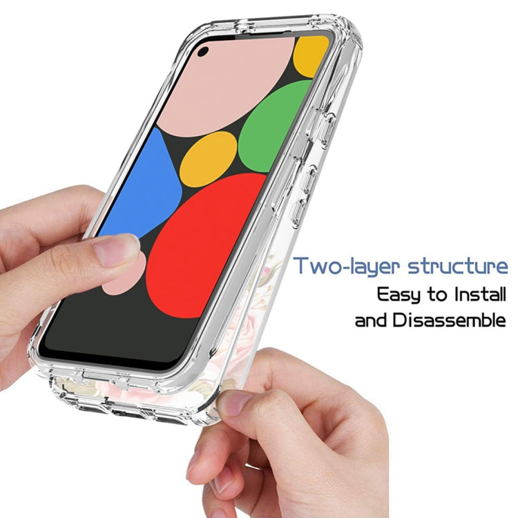 For Google Pixel 4a PC+TPU Transparent Painted Phone Case