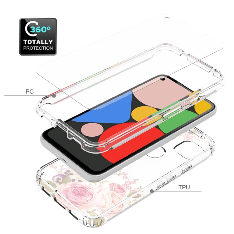 For Google Pixel 4a PC+TPU Transparent Painted Phone Case