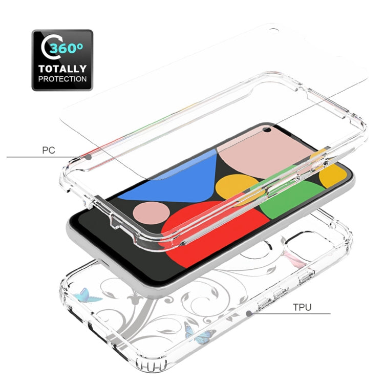 For Google Pixel 4a PC+TPU Transparent Painted Phone Case