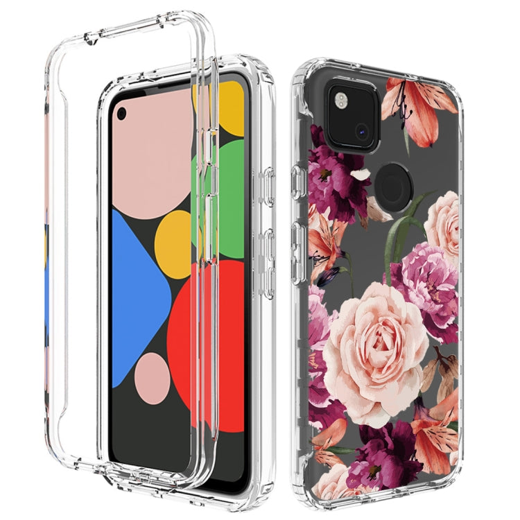 For Google Pixel 4a PC+TPU Transparent Painted Phone Case