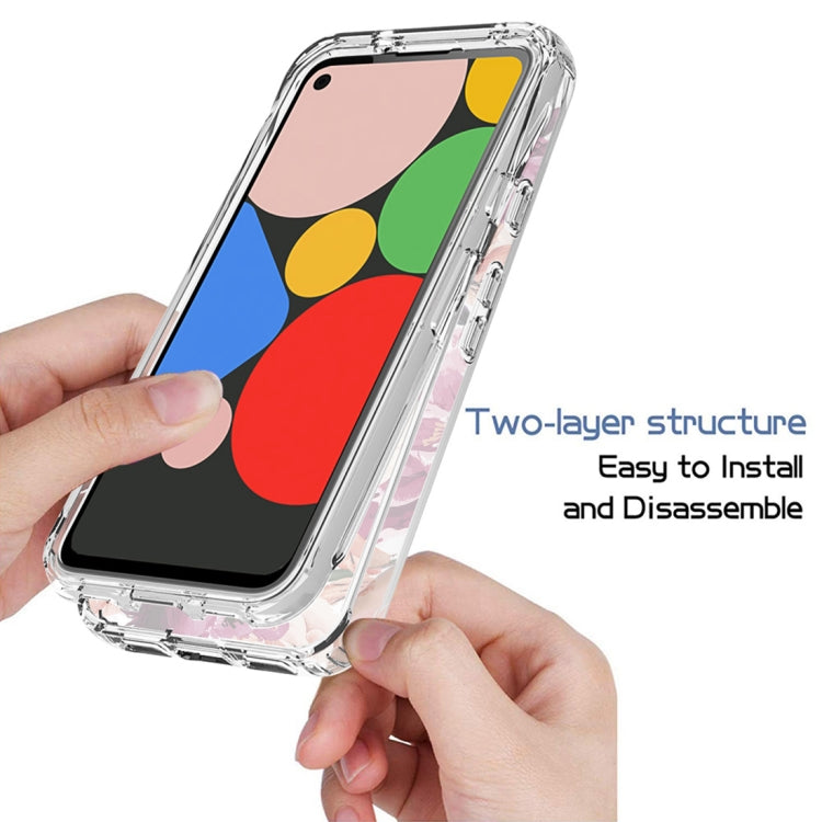 For Google Pixel 4a PC+TPU Transparent Painted Phone Case