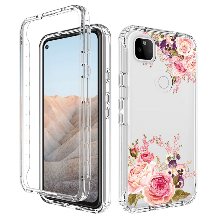 For Google Pixel 5a 5G PC+TPU Transparent Painted Phone Case