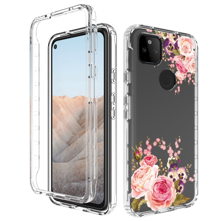 For Google Pixel 5a 5G PC+TPU Transparent Painted Phone Case