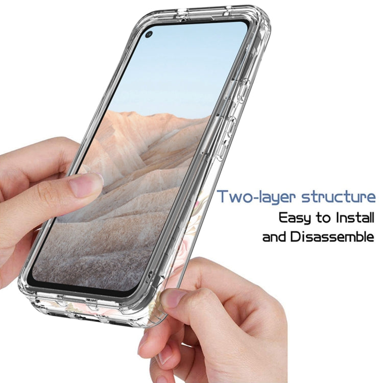 For Google Pixel 5a 5G PC+TPU Transparent Painted Phone Case