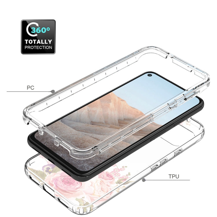 For Google Pixel 5a 5G PC+TPU Transparent Painted Phone Case