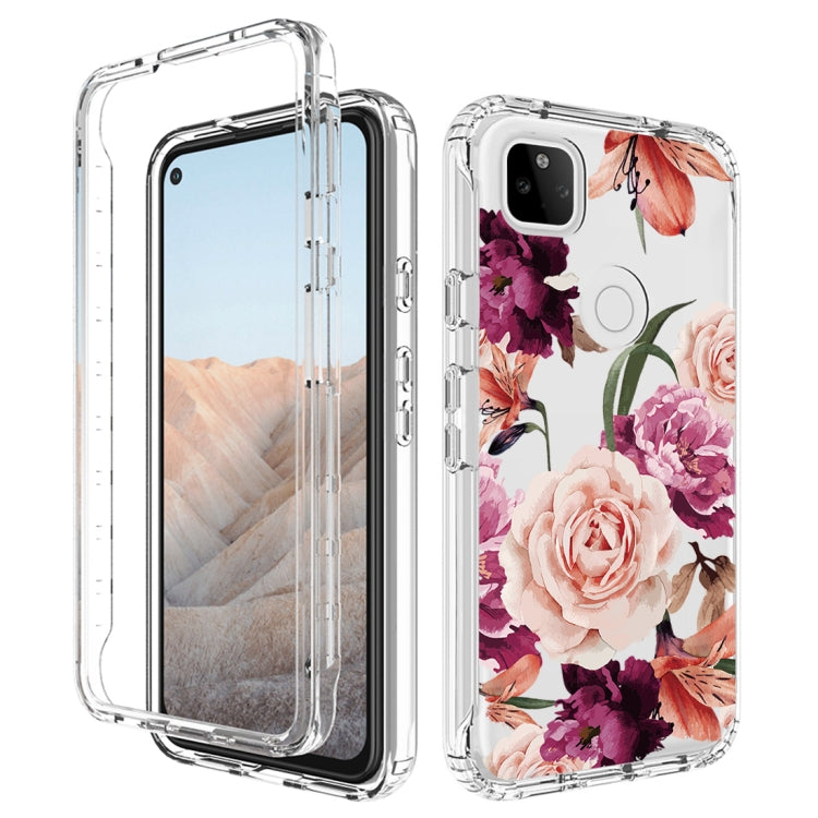 For Google Pixel 5a 5G PC+TPU Transparent Painted Phone Case