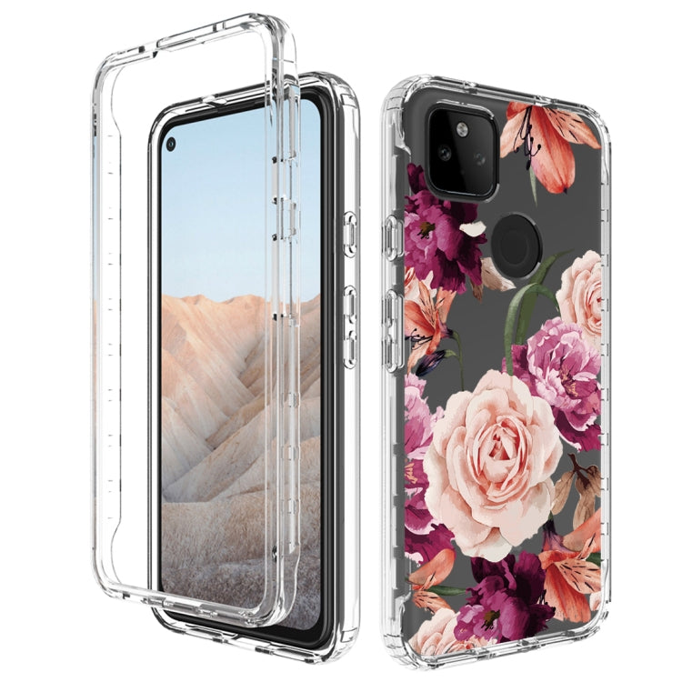 For Google Pixel 5a 5G PC+TPU Transparent Painted Phone Case