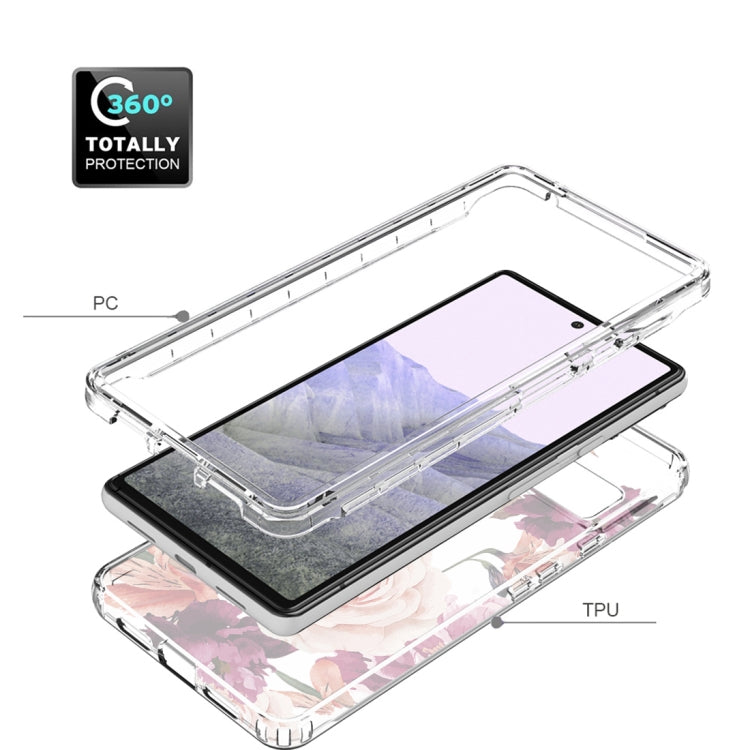 For Google Pixel 6 Pro PC+TPU Transparent Painted Phone Case